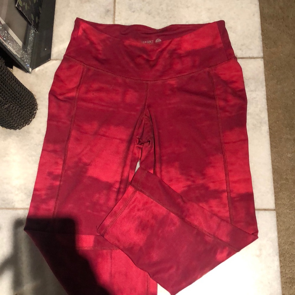 Red leggings